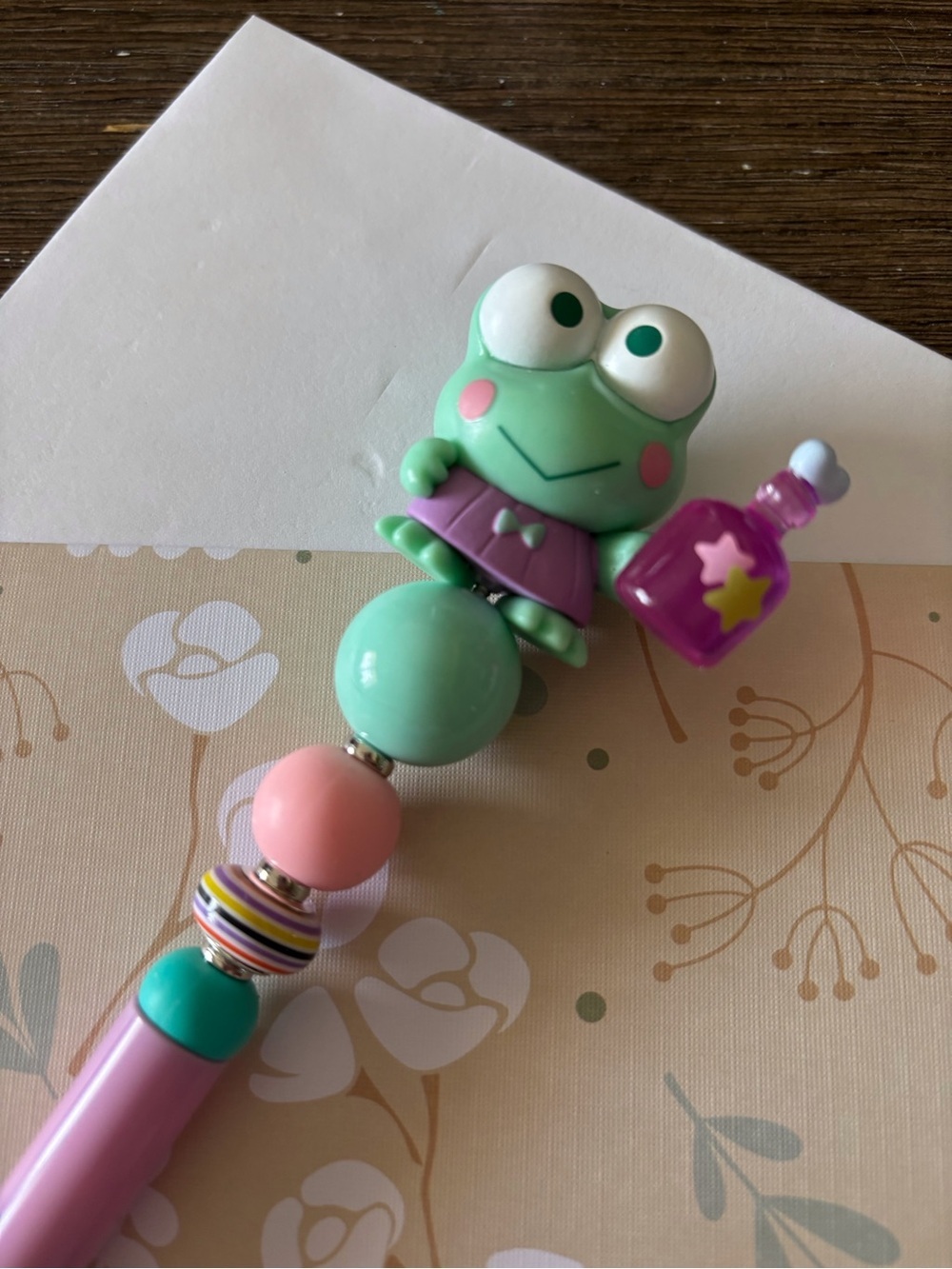 Sanrio Keroppi handmade beaded pen